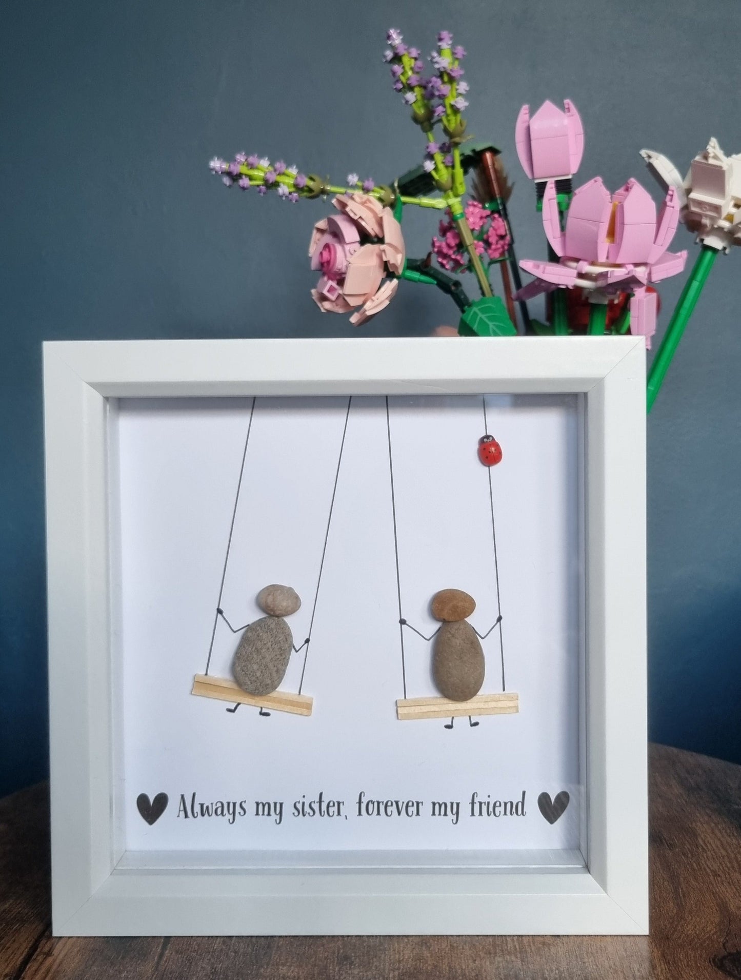 Always my sister, forever my friend - Pebble Art Frame