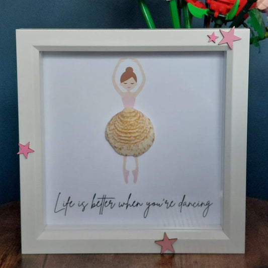 Life is better when you're dancing - Pebble Art Frame