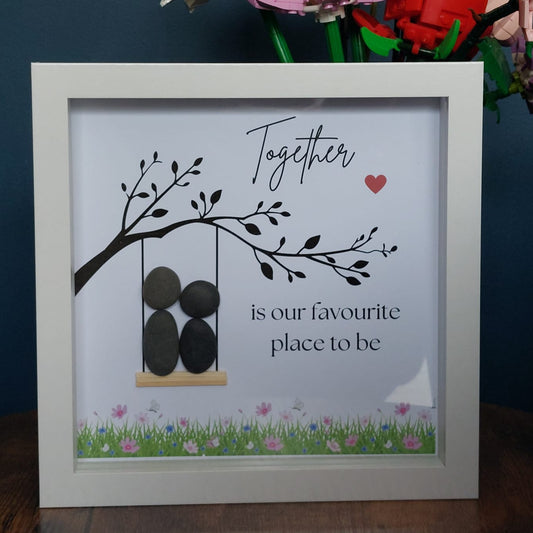 Together is our favorite place to be - Pebble Art Frame
