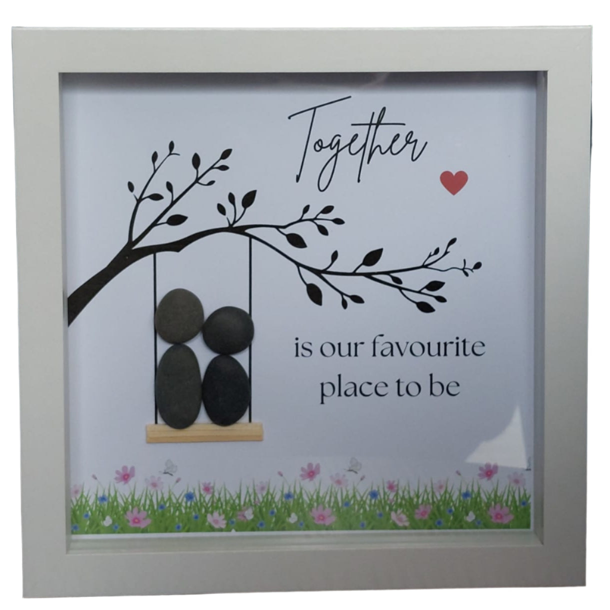 Together is our favorite place to be - Pebble Art Frame