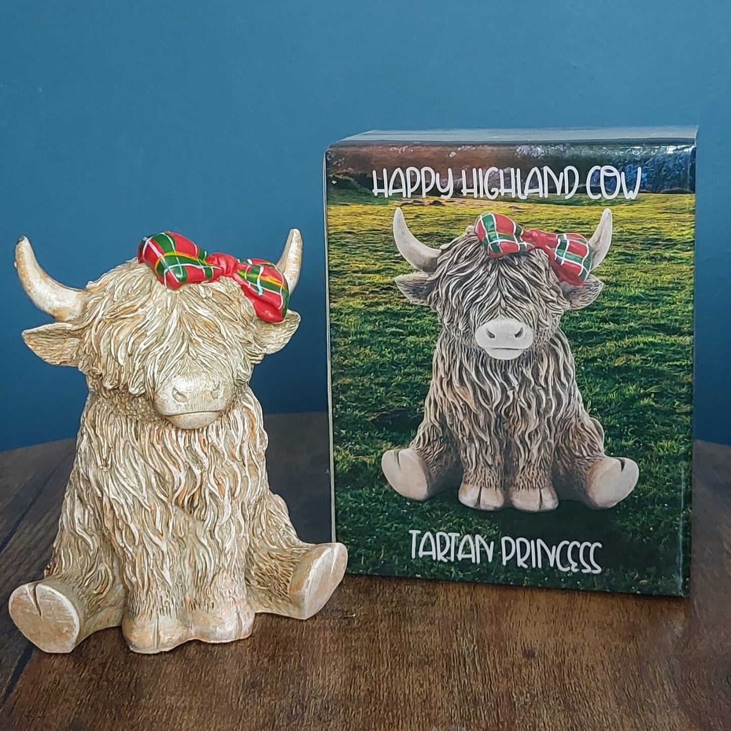 Happy Highland Cow Tartan Princess