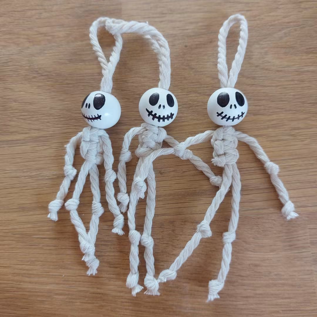 Hand-knotted Macrame Skeleton