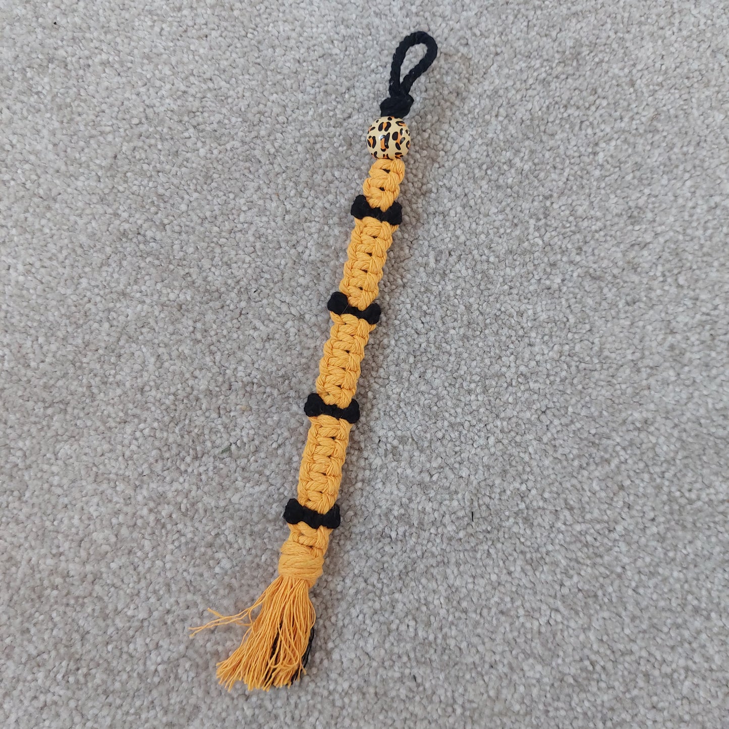 Handmade knotted macrame bookmark