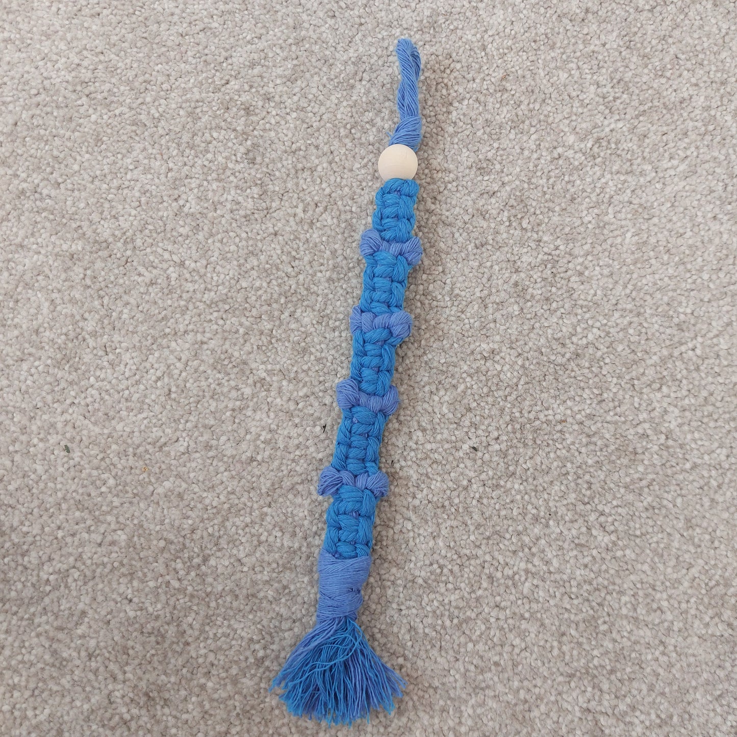 Hand-knotted macrame bookmark