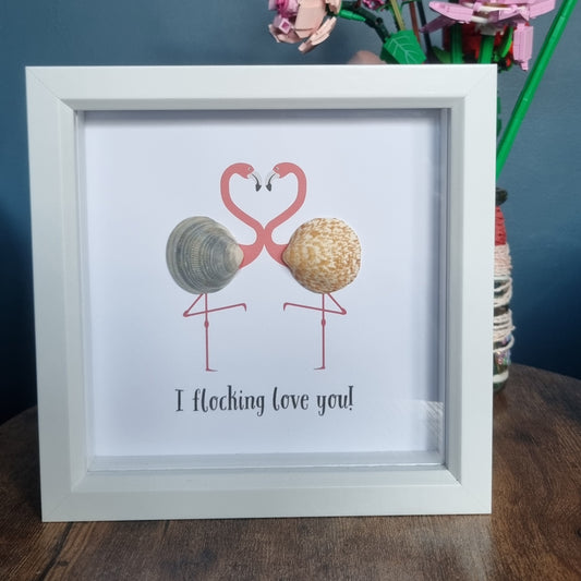 I flocking love you - Pebble Art Frame