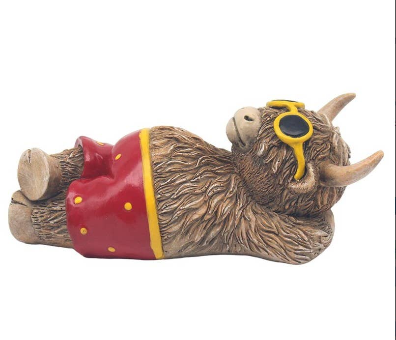 Beach Time Highland Cow Swim Shorts