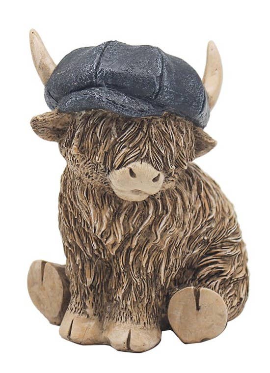 Highland Cow With Flat Cap