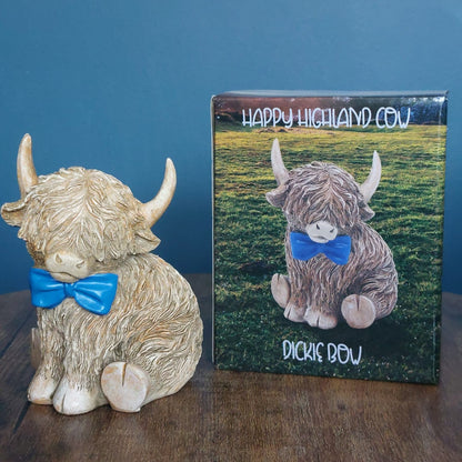 Happy Highland Cow Dickie Bow