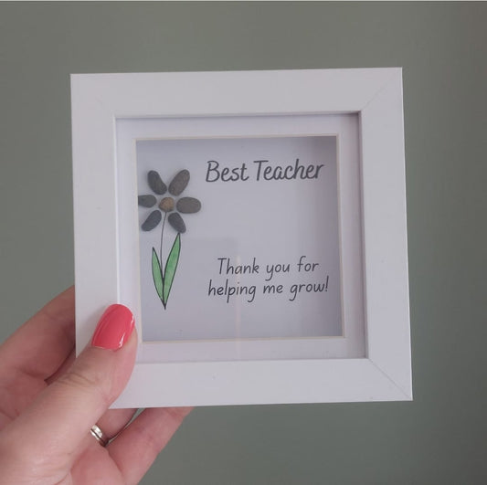 Best Teacher – Framed Pebble Art