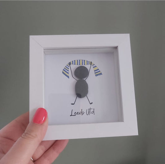 Leeds Utd – Framed Pebble Art