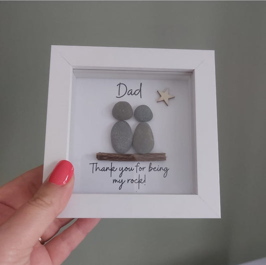 Dad – Framed Pebble Art