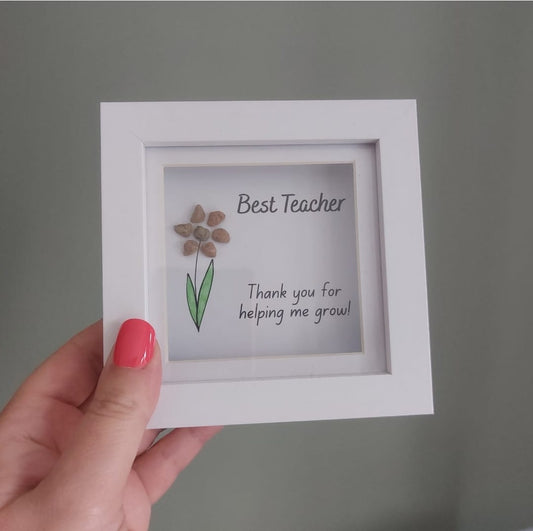 Best Teacher – Framed Pebble Art
