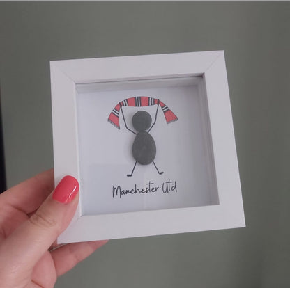 Manchester Utd – Framed Pebble Art