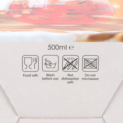 Autumn Leaves and Pumpkins Stemless Glass