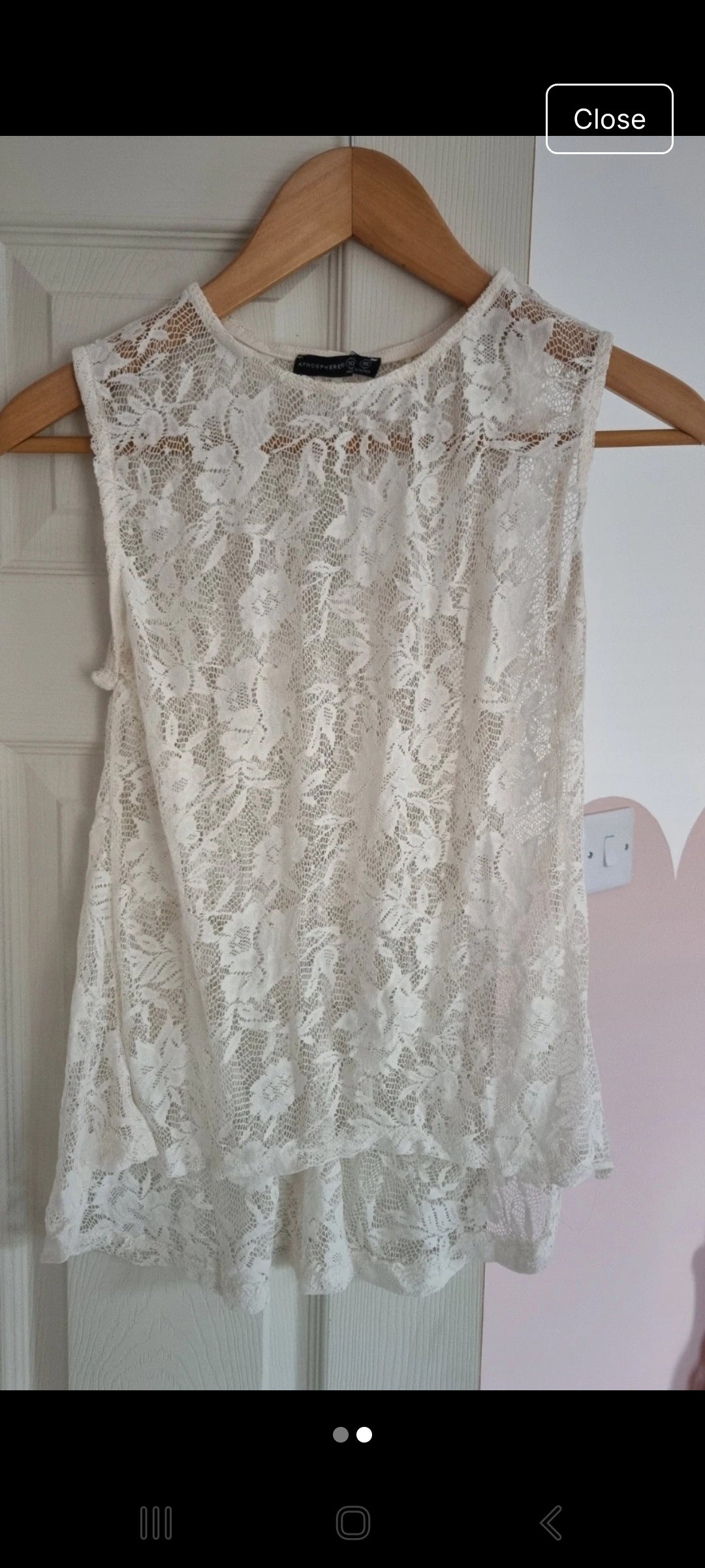 White lace women's top