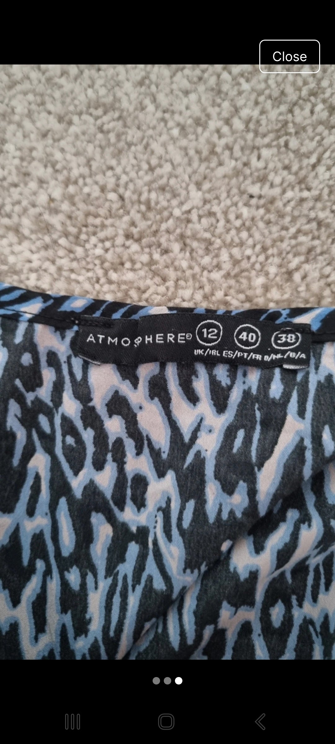 Womens size 12 Blue top