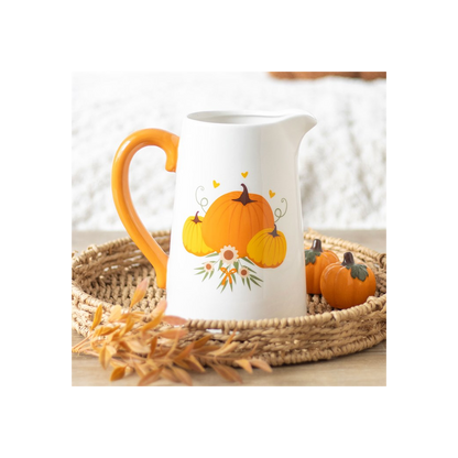 Autumn Pumpkin Ceramic Flower Jug