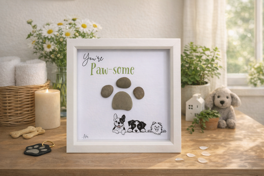 You're Pawsome - Pebble Art Frame
