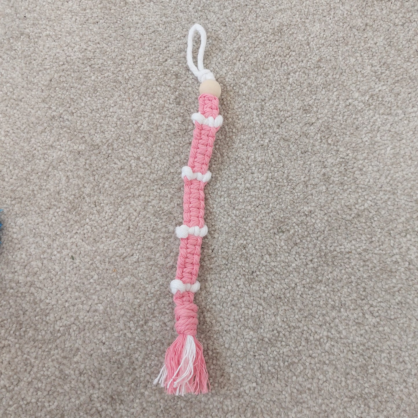 Hand-knotted macrame bookmark