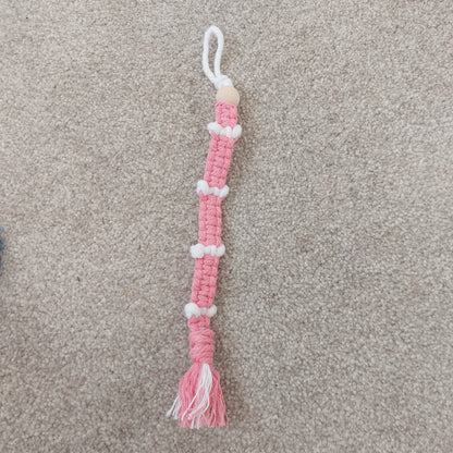 Hand-knotted macrame bookmark