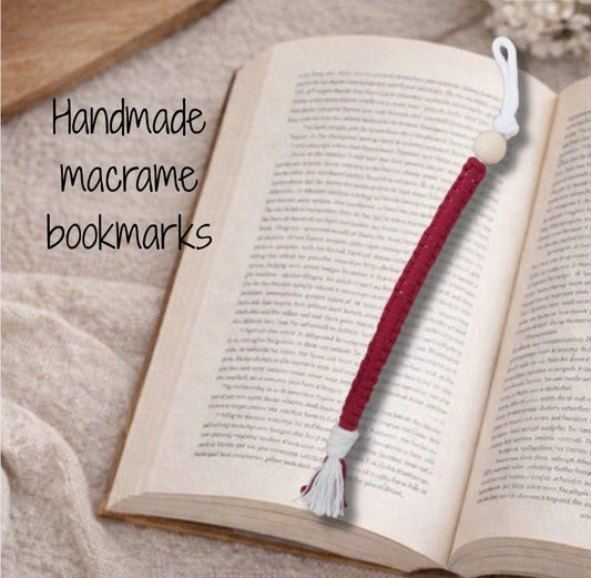 Hand-knotted macrame bookmark