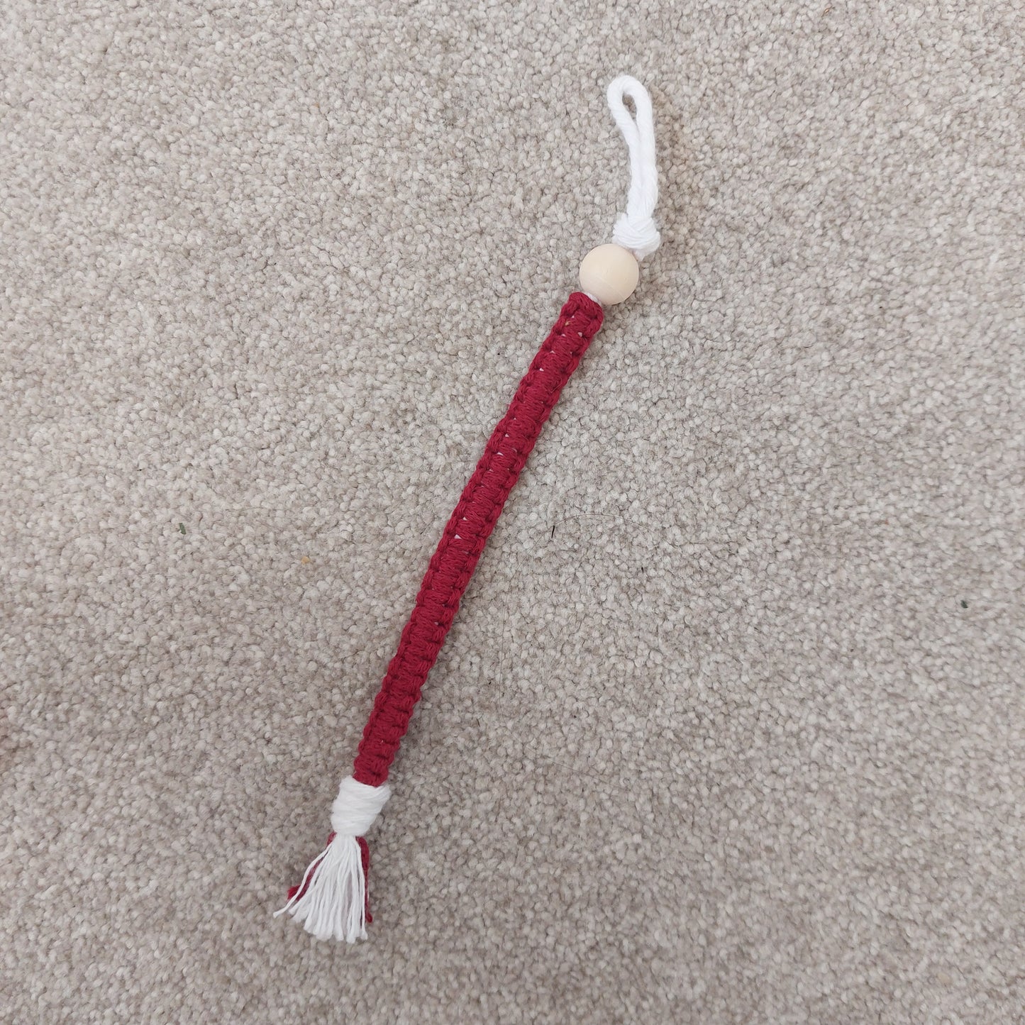 Hand-knotted macrame bookmark