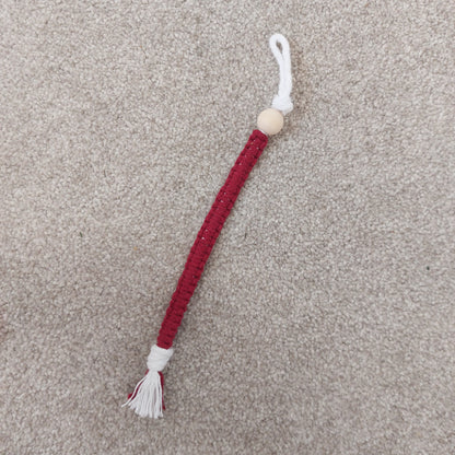 Hand-knotted macrame bookmark