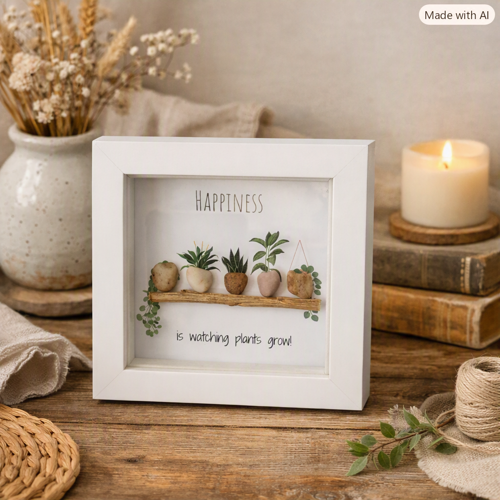 Watch Plants Grow - Pebble Art Frame