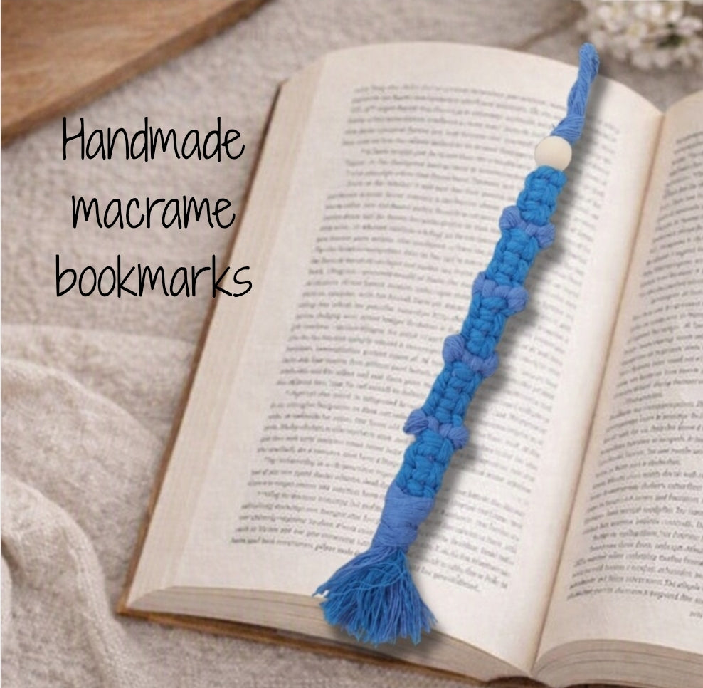 Hand-knotted macrame bookmark