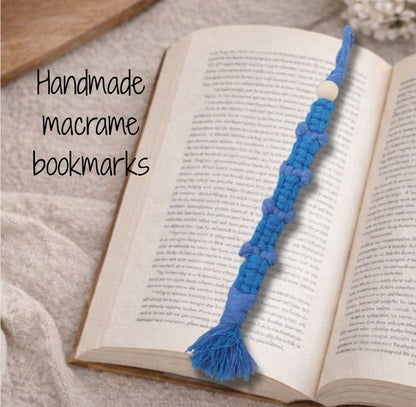 Hand-knotted macrame bookmark