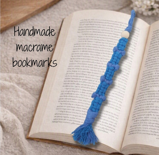 Hand-knotted macrame bookmark