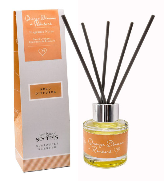 Sparkly Reed Diffuser - Orange Blossom and Rhubarb 50ml