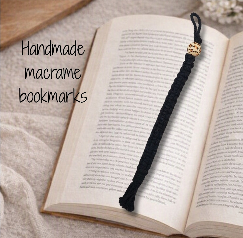 Hand-knotted macrame bookmark
