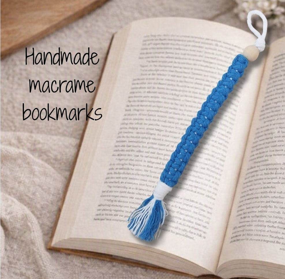 Handmade knotted macrame bookmark