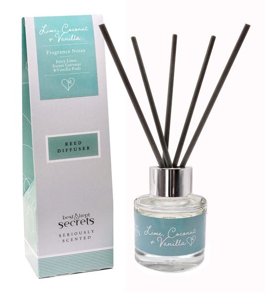 Sparkly Reed Diffuser - Lime, Coconut and Vanilla 50ml
