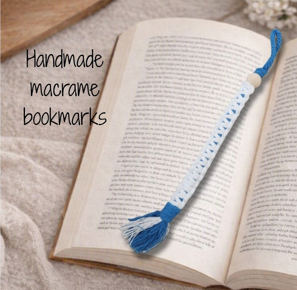 Hand-knotted macrame bookmark