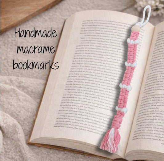 Hand-knotted macrame bookmark