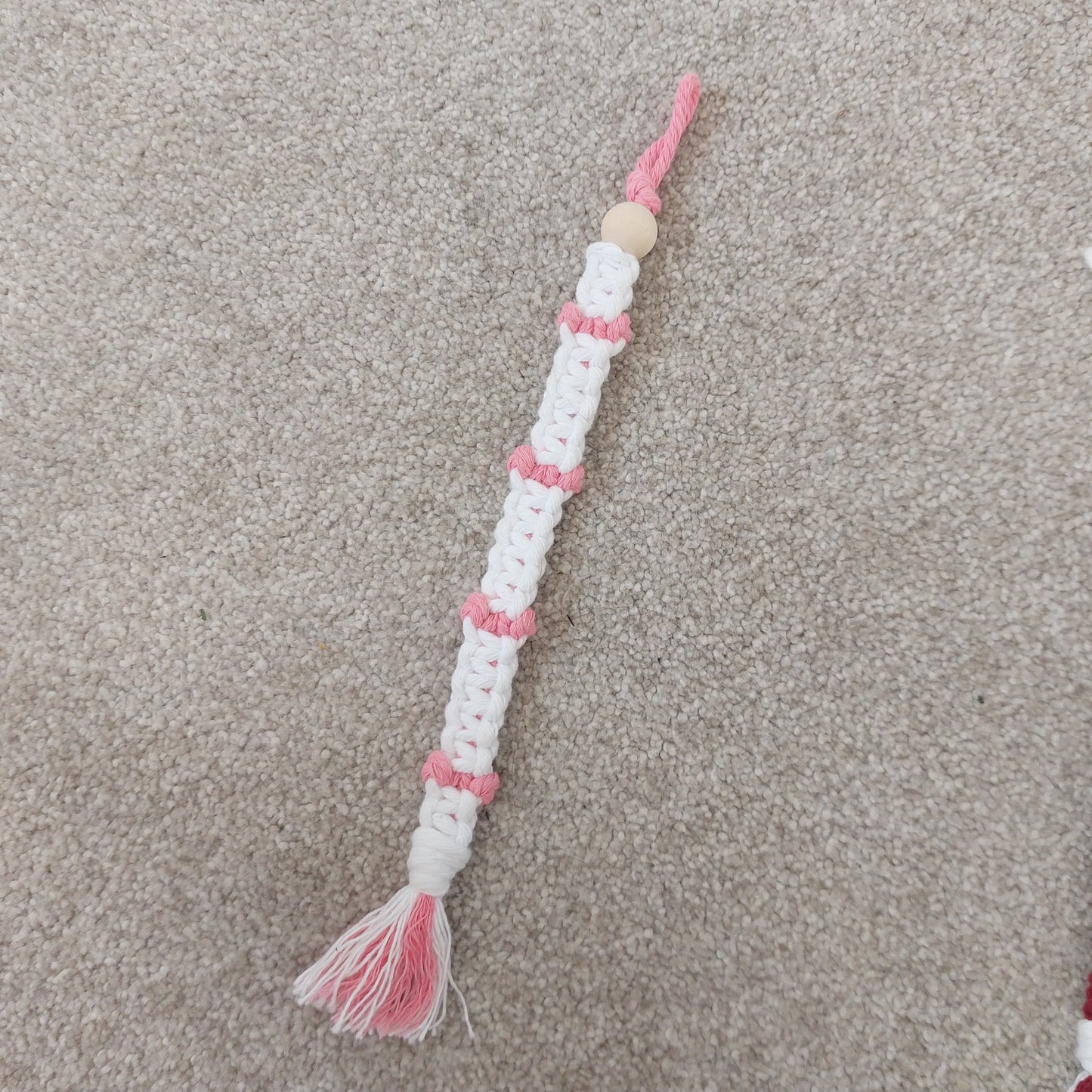 Hand-knotted macrame bookmark
