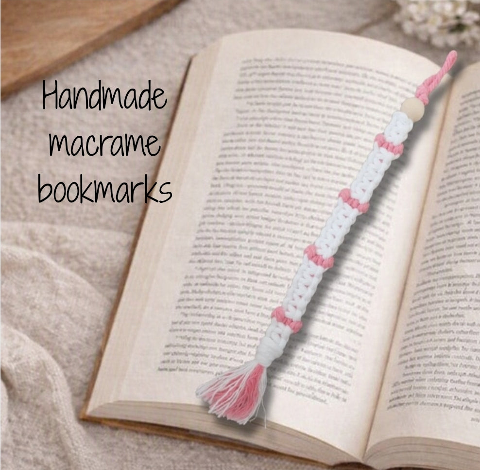 Hand-knotted macrame bookmark