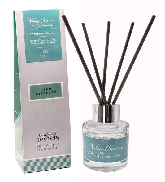 Sparkly Reed Diffuser - White Flowers and Cashmere 50ml