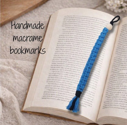 Hand-knotted macrame bookmark