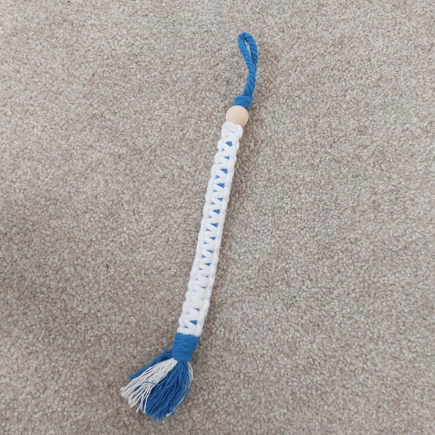 Hand-knotted macrame bookmark