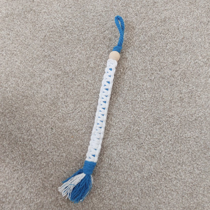 Hand-knotted macrame bookmark