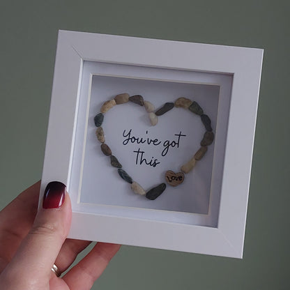 'You've got this' mini stone heart picture